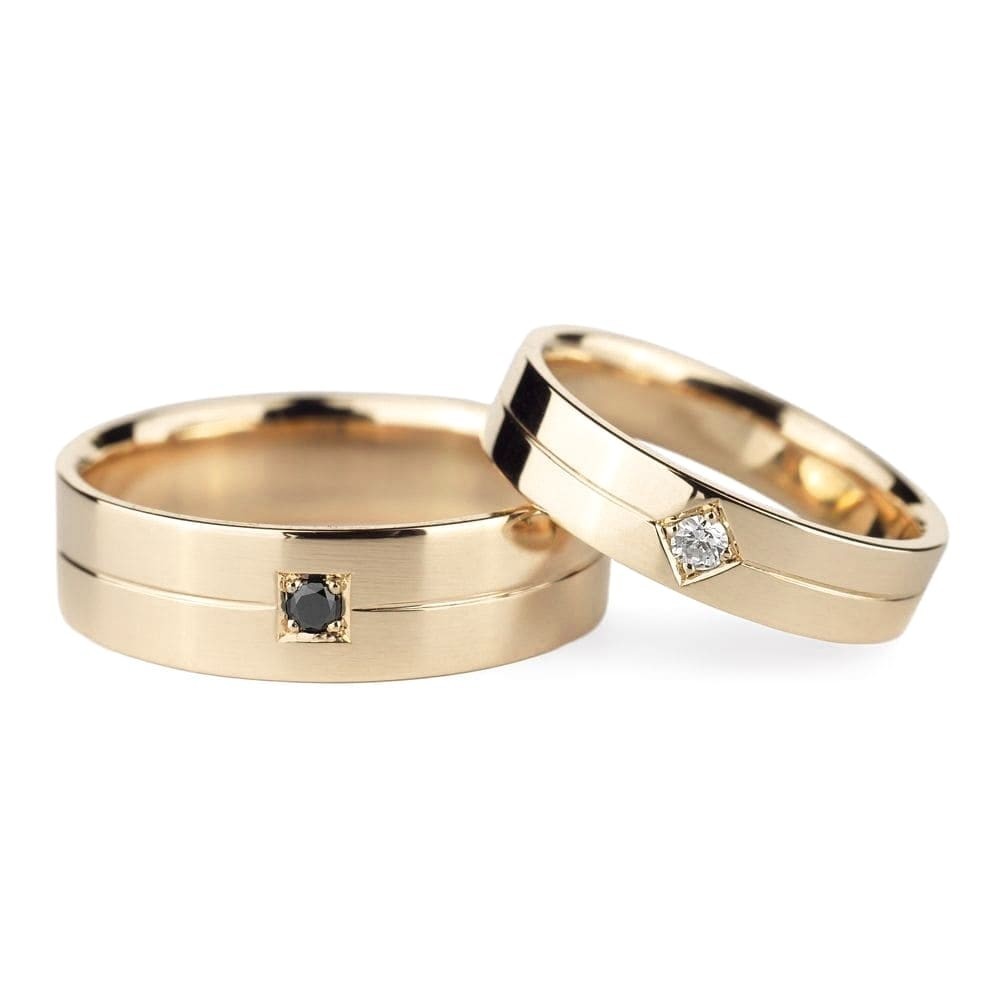 Laulību gredzeni ar dimantiem "VMA 62"