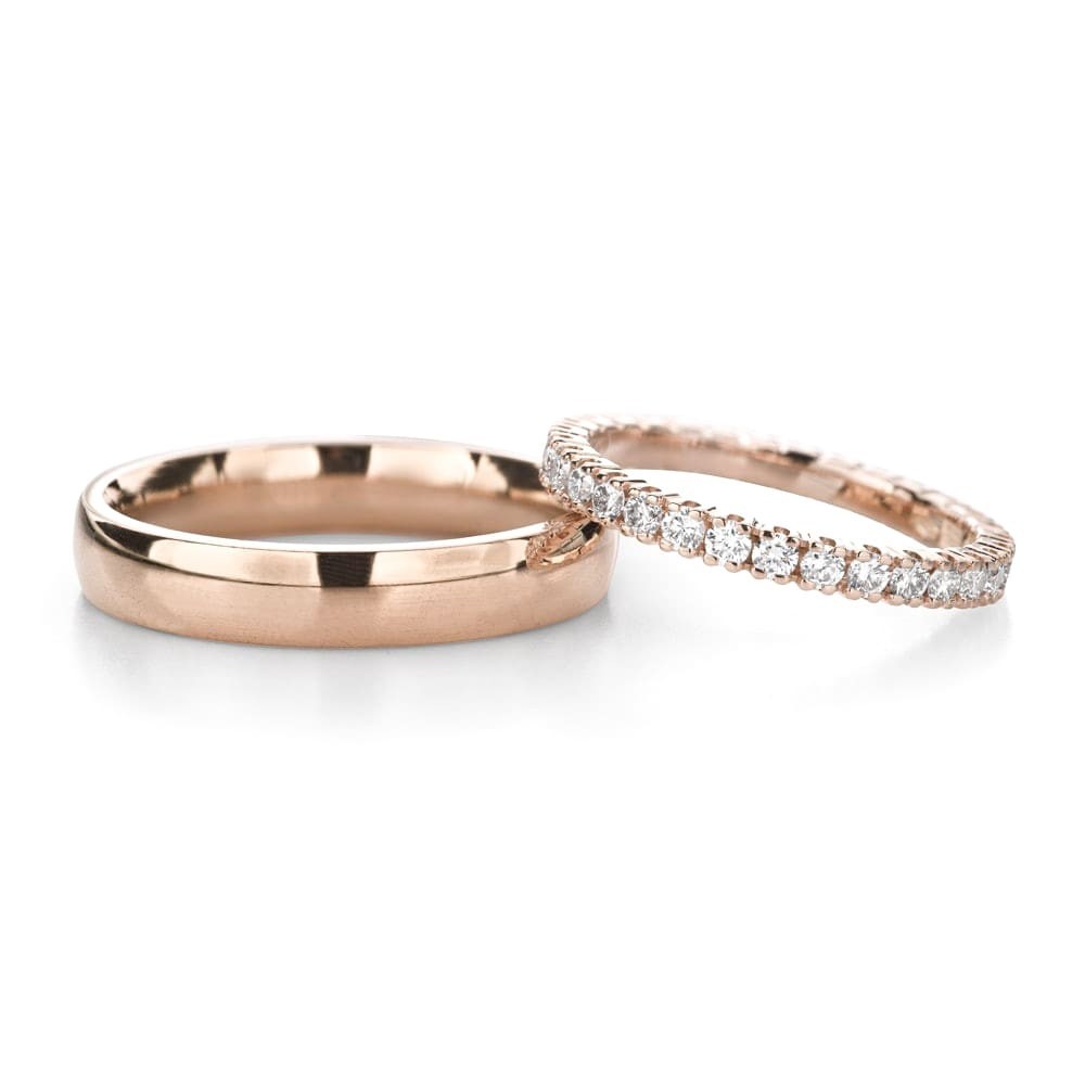 Золотые обручальные кольца с бриллиантами "VMA 0125"