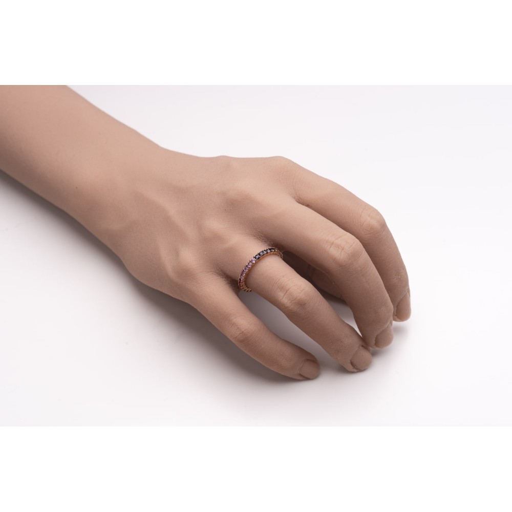 Saderināšanās gredzens ar dārgakmeņiem "Krāsas 02"