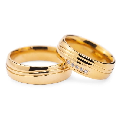 Laulību gredzeni ar dimantiem "VKA 128"
