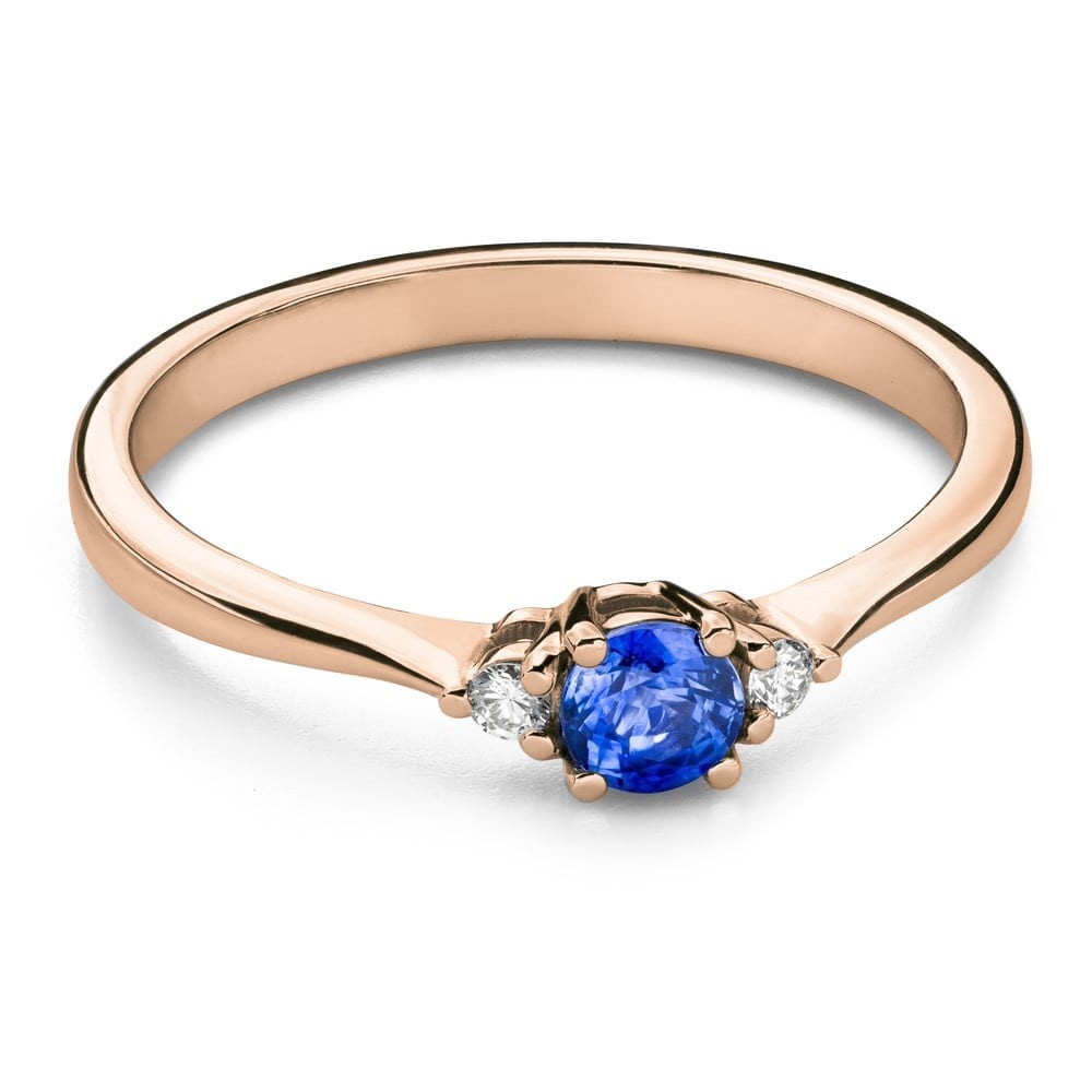 Saderināšanās gredzens ar dārgakmeņiem "Safīrs 30"