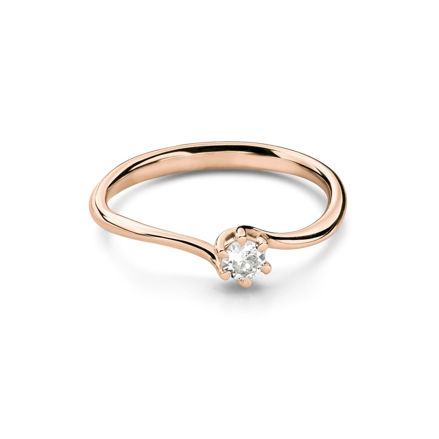 Saderināšanās gredzens ar Briljantu "Mīlestības apskāvienos 18"