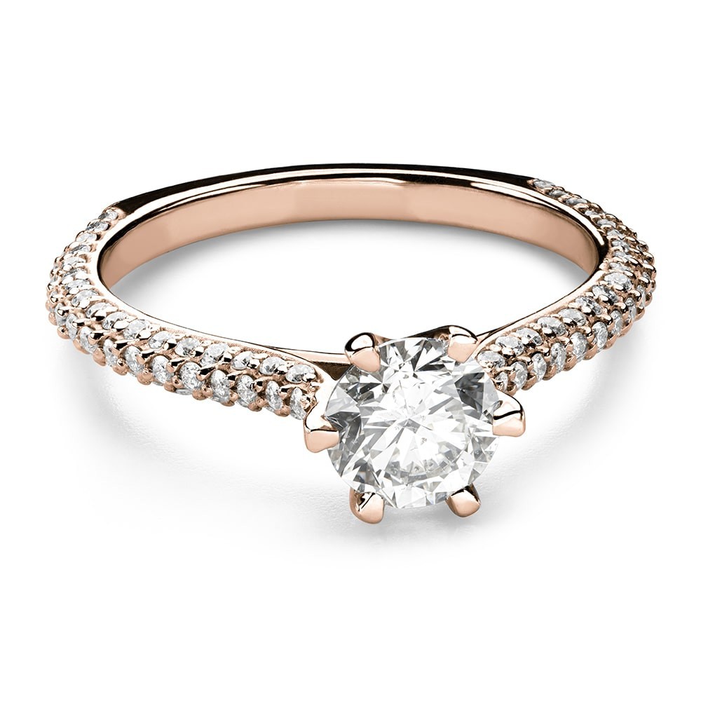 Помолвочное кольцо с Бриллиантами "Грациозность 15"