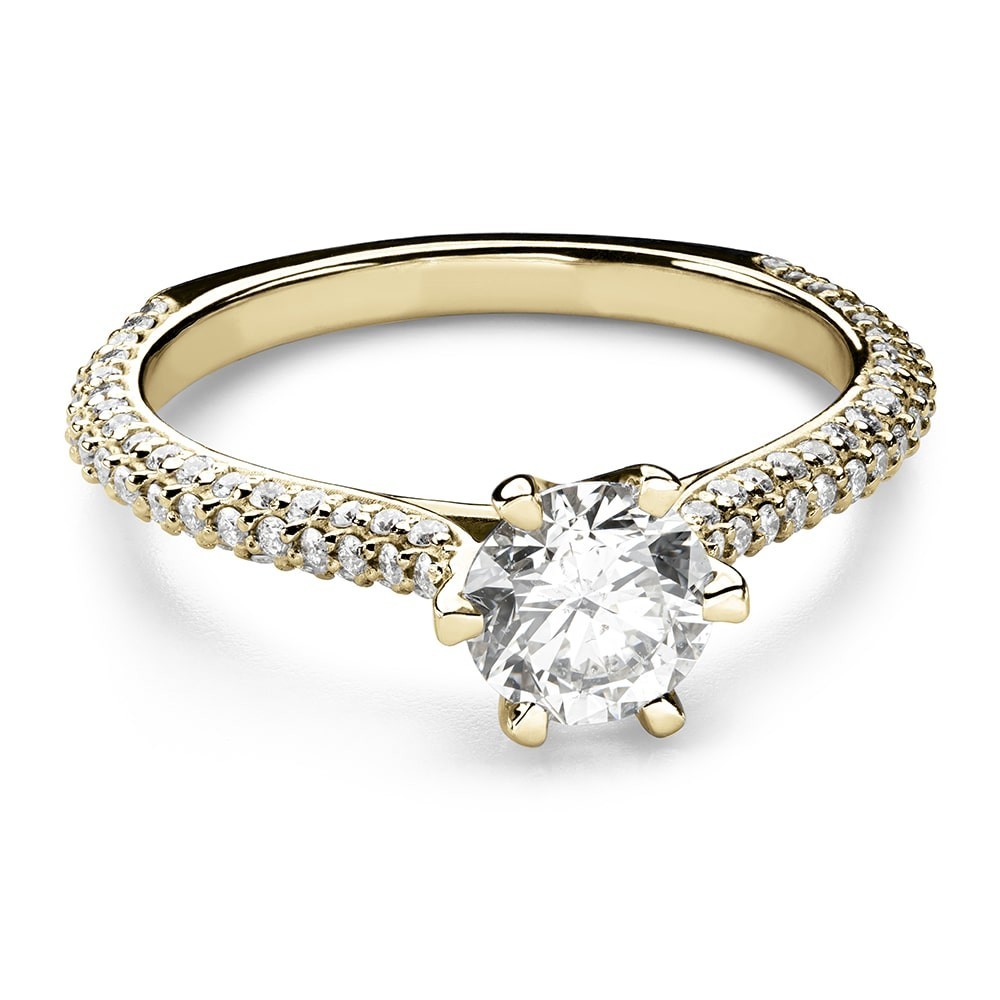 Помолвочное кольцо с Бриллиантами "Грациозность 14"