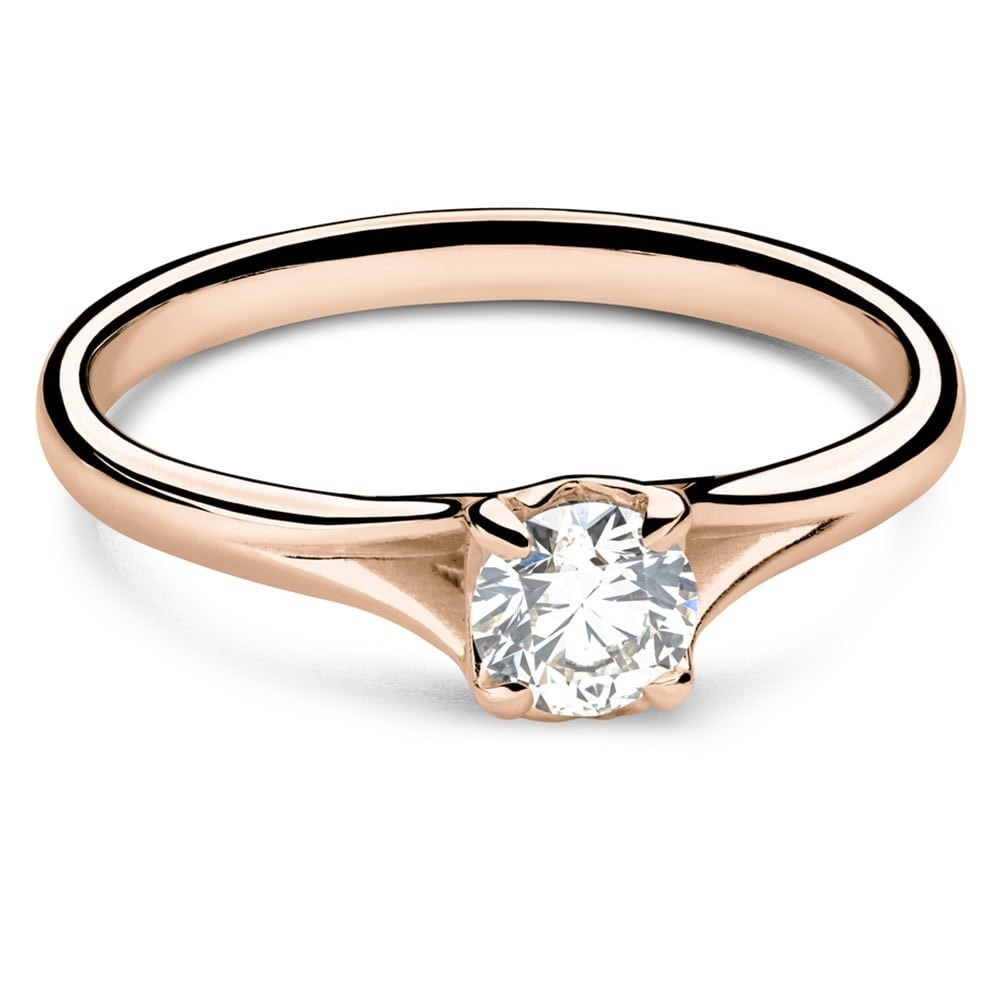 Помолвочное кольцо с Бриллиантом "В объятиях любви 28"