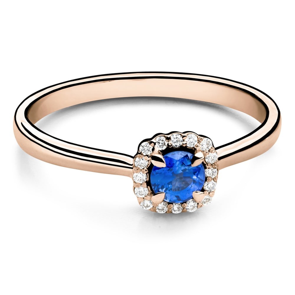 Помолвочное кольцо с драгоценными камнями "Сапфир 36"