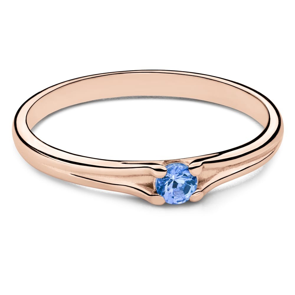 Zelta gredzens ar dārgakmeņiem "Safīrs 3"