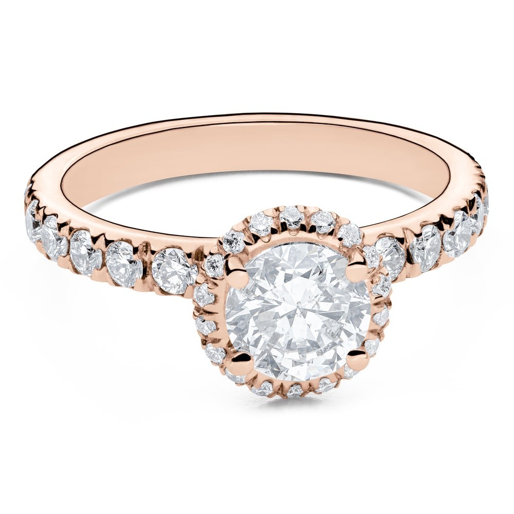 Помолвочное кольцо с алмазами "Бриллиантовый букет 18"