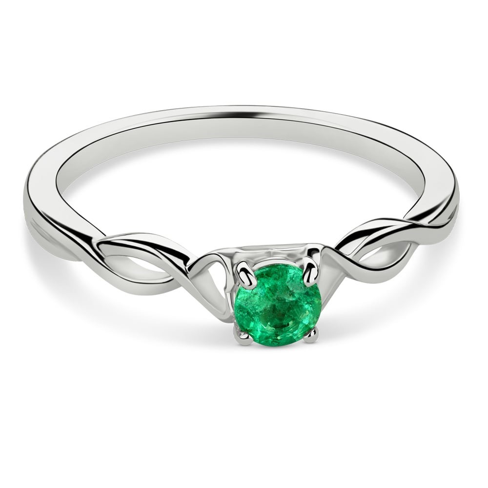 Золотое кольцо с драгоценными камнями "Изумруд 72"