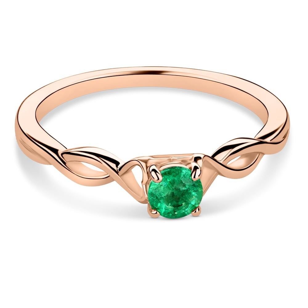 Золотое кольцо с драгоценными камнями "Изумруд 74"