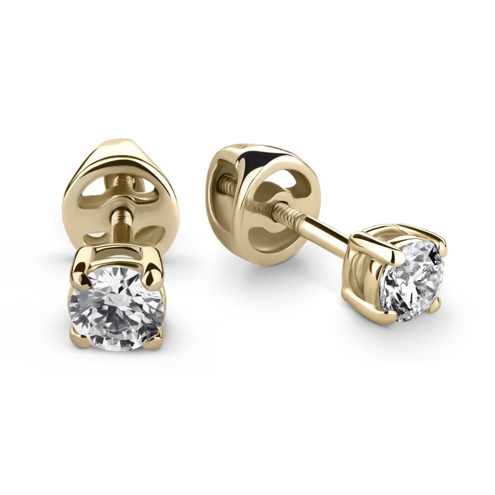 Золотые серьги с Бриллиантами "Классика 8"