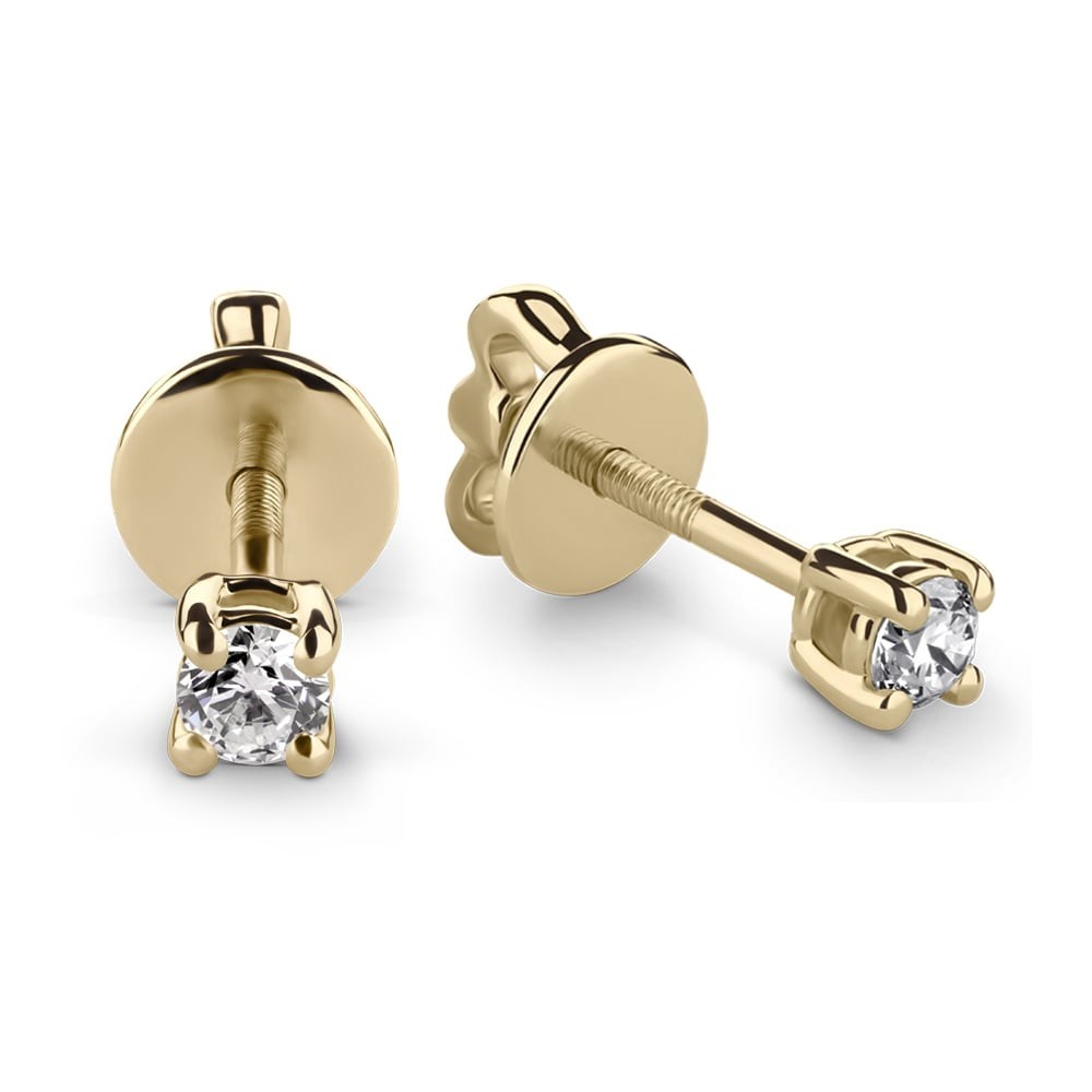 Золотые серьги с Бриллиантами "Классика 5"