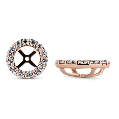 Zelta auskari ar briljantiem "Elegance 18"