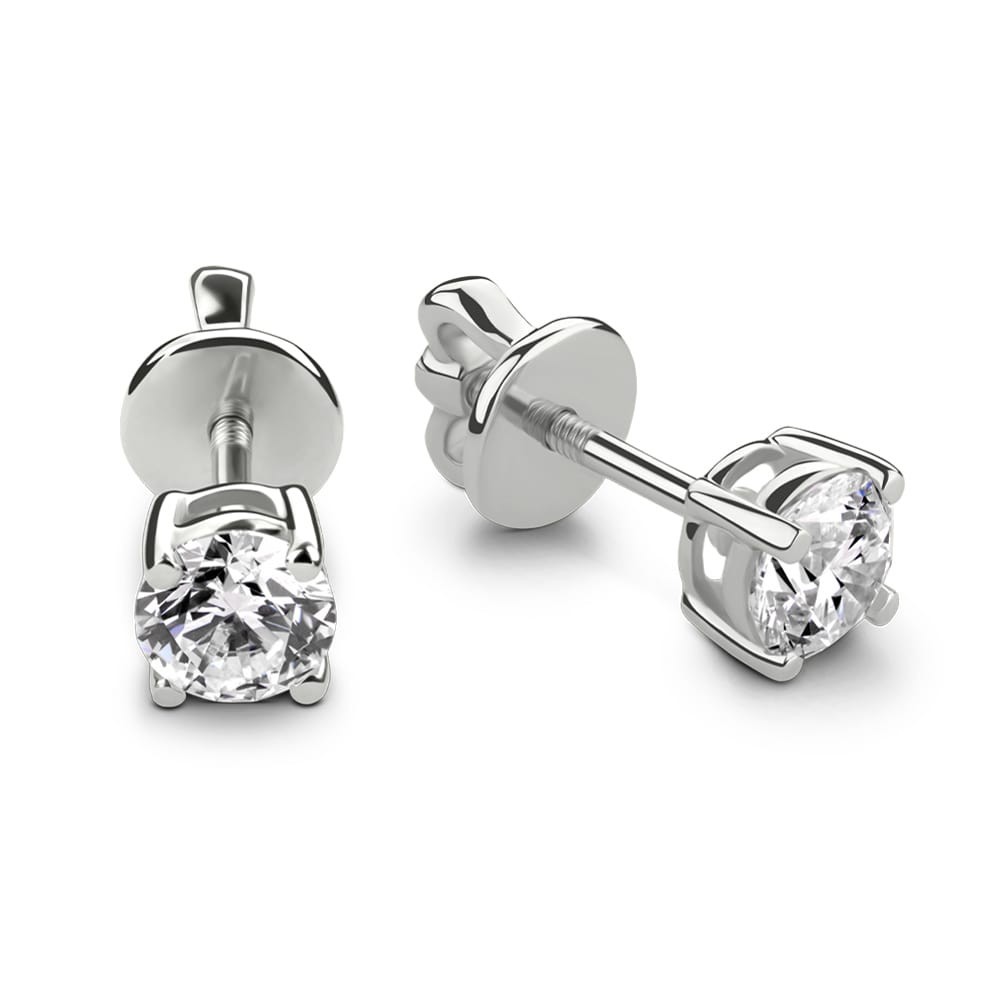 Золотые серьги с Бриллиантами "Классика 14"