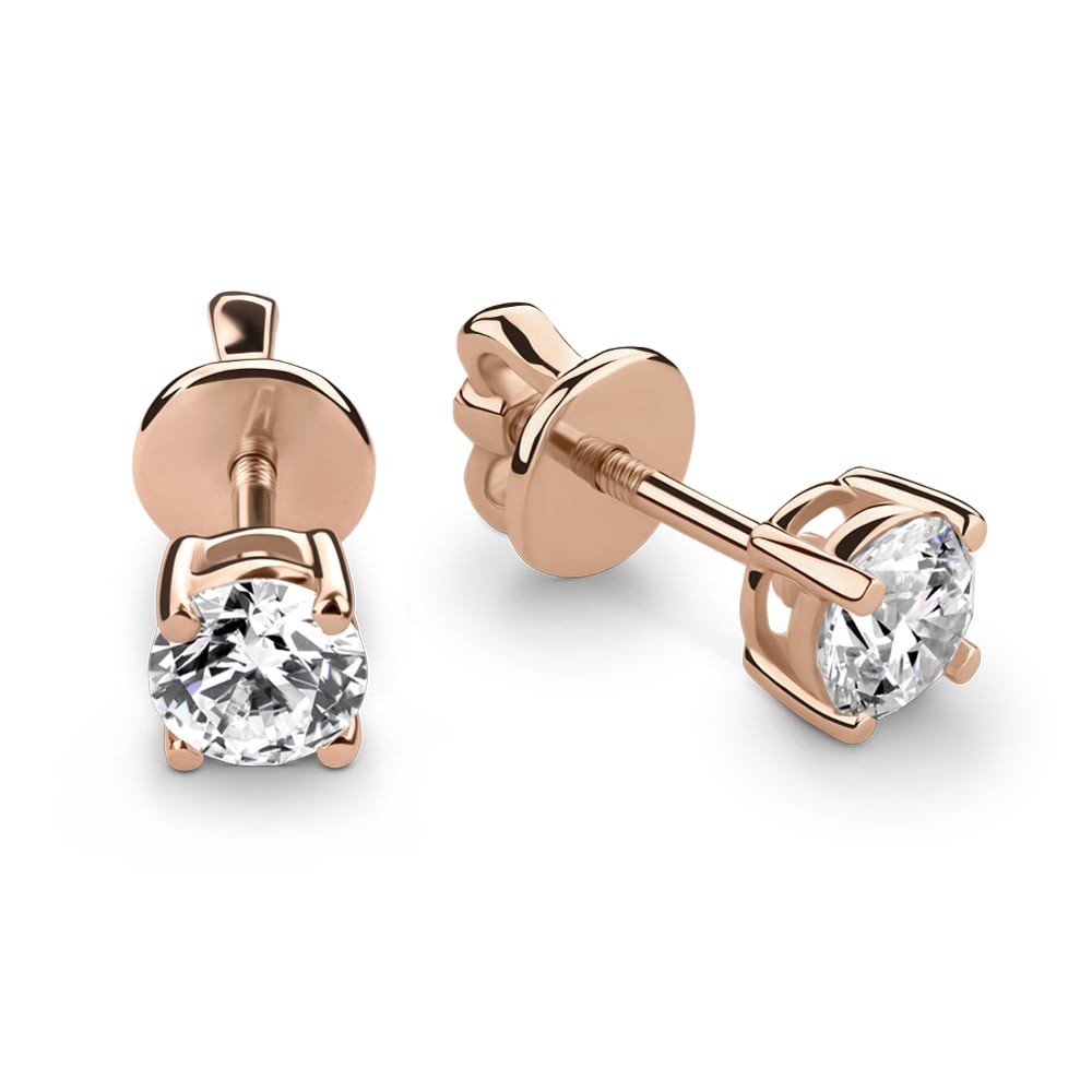 Золотые серьги с Бриллиантами "Классика 16"