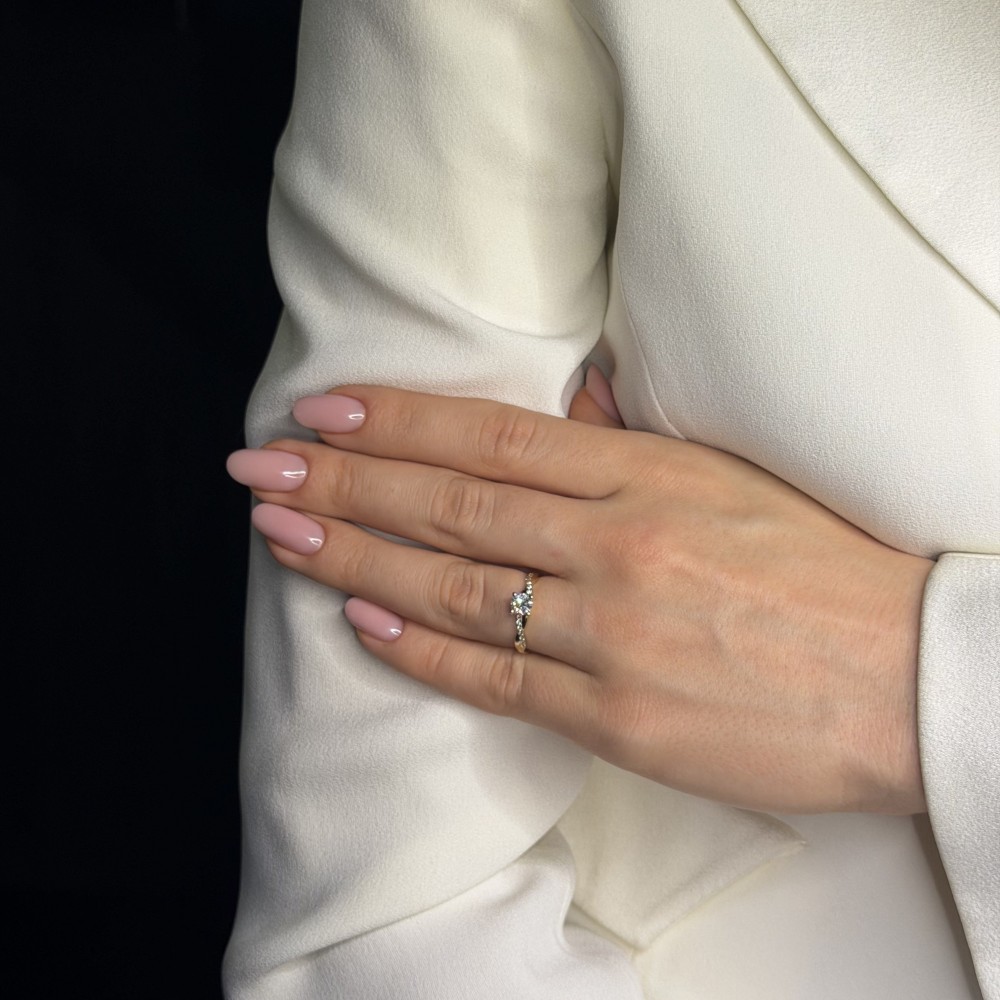 Помолвочное кольцо с Бриллиантами "Переплетенные судьбы 17"