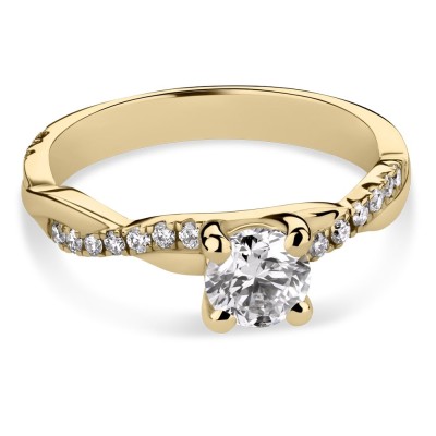 Помолвочное кольцо с Бриллиантами "Переплетенные судьбы 17"