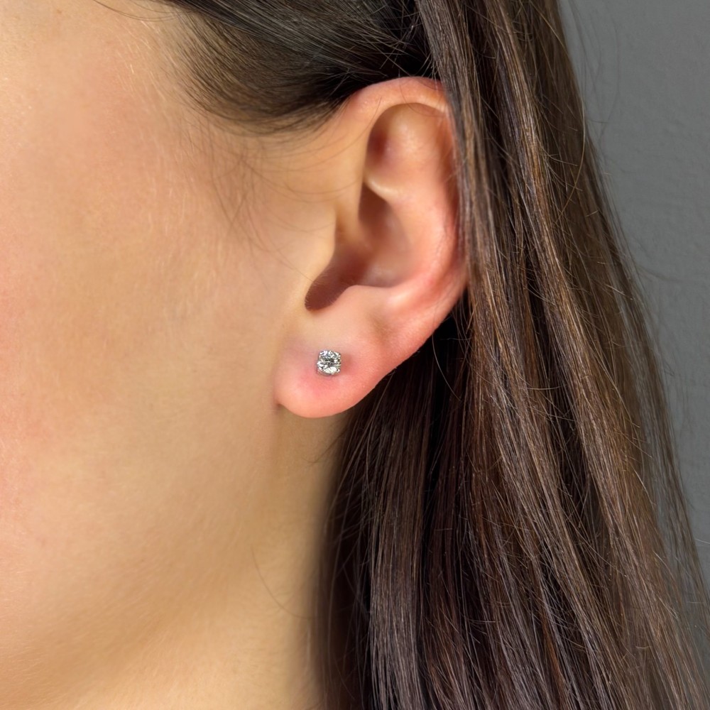 Zelta auskari ar briljantiem "Klasika 11"