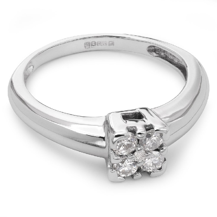 Помолвочное кольцо с Бриллиантами "Бриллиантовый цветок 8"