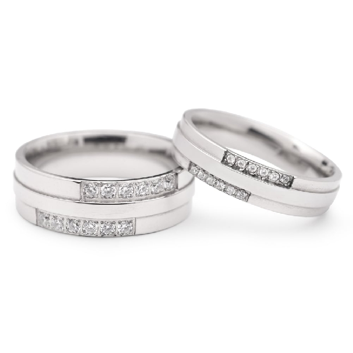 Laulību gredzeni ar dimantiem "VMA 114"