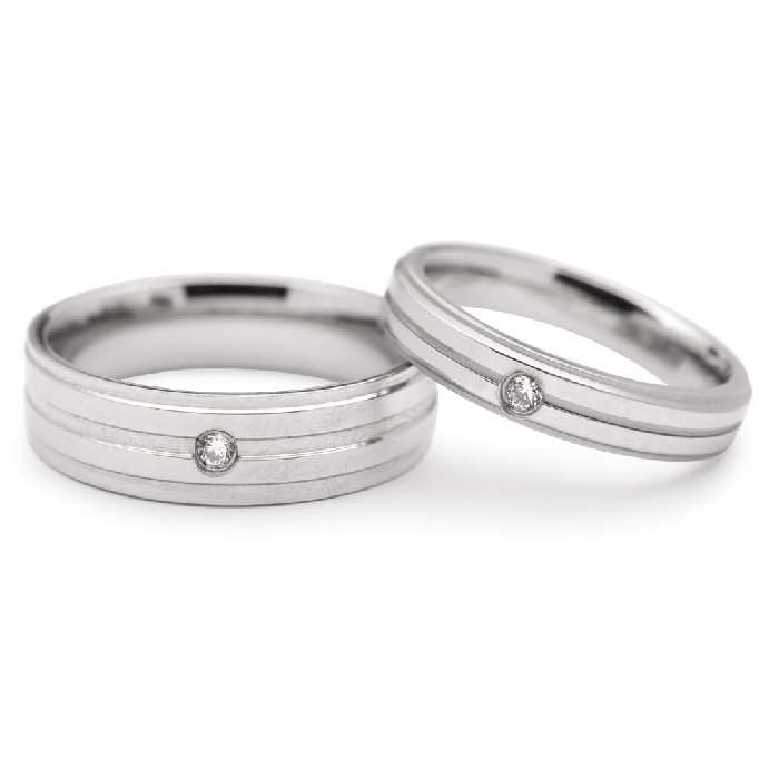 Laulību gredzeni ar dimantiem "VMA 113"