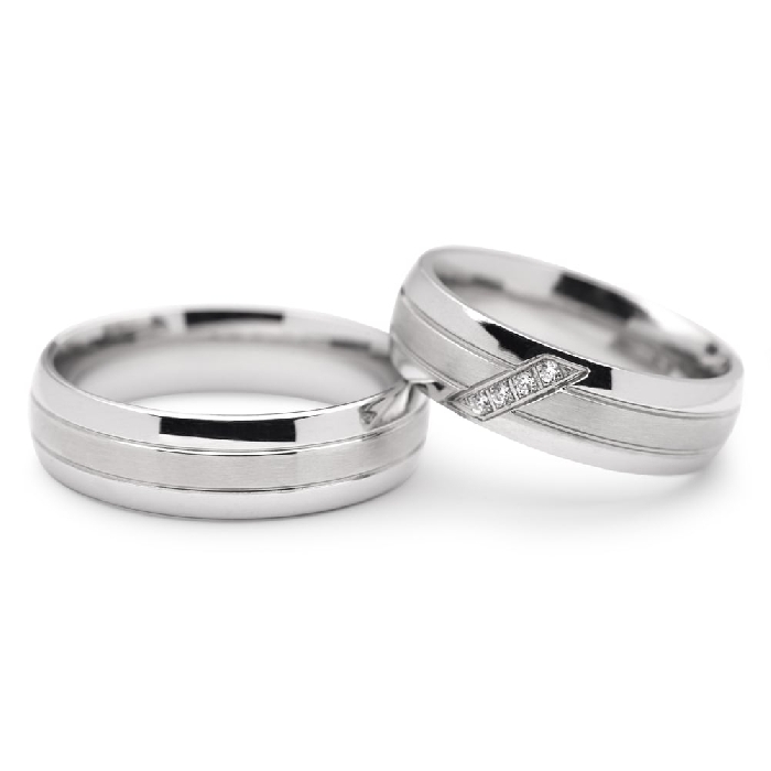 Laulību gredzeni ar dimantiem "VMA 104"