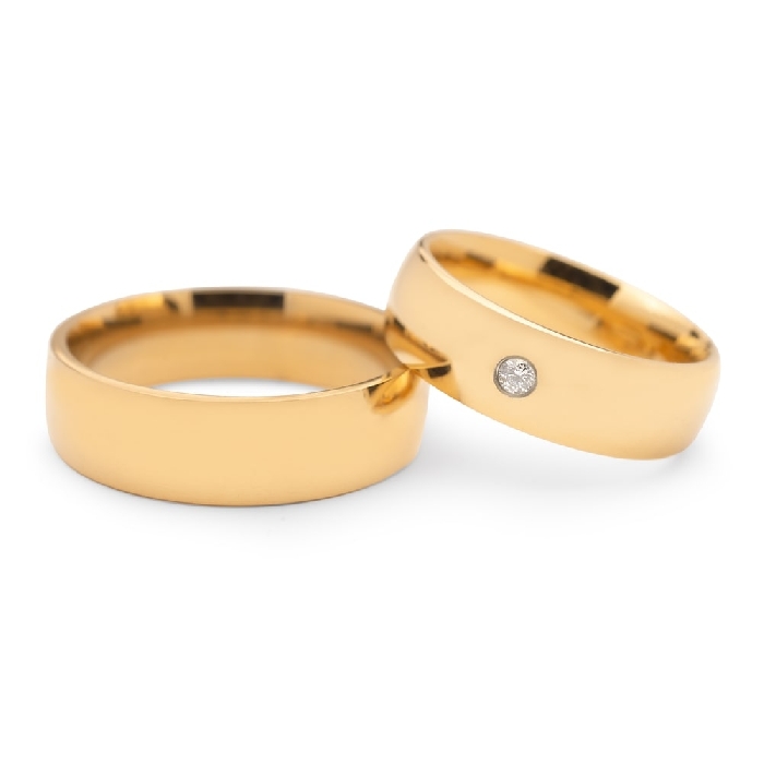 Золотые обручальные кольца с бриллиантами "VKA 121"