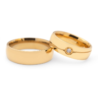 Золотые обручальные кольца с бриллиантами "VKA 120"