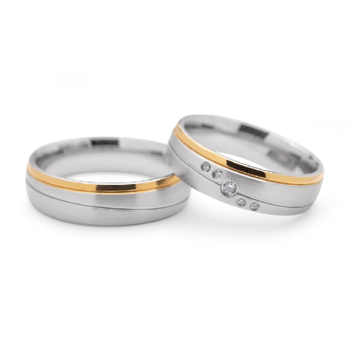 Золотые обручальные кольца с бриллиантами "VMA 103"