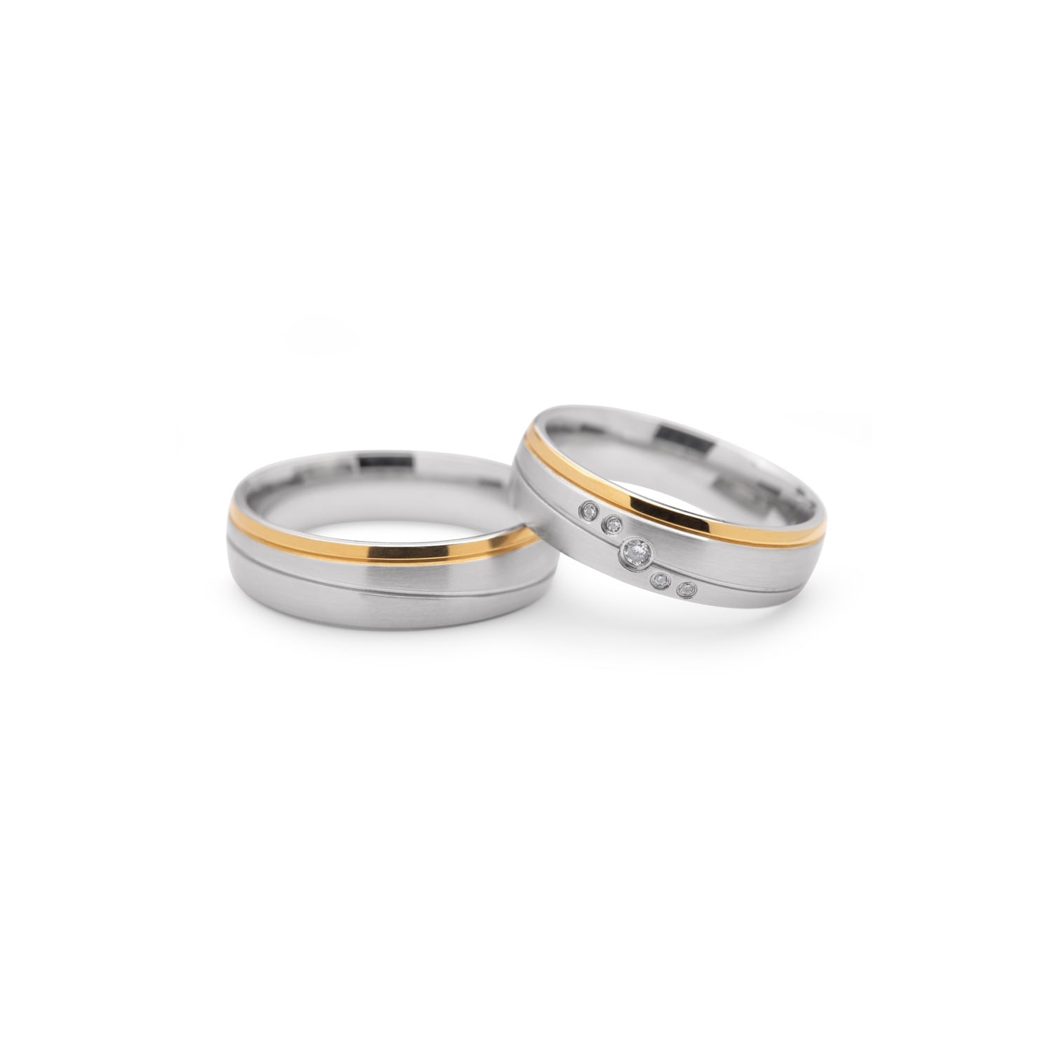 Laulību gredzeni ar dimantiem "VMA 103"