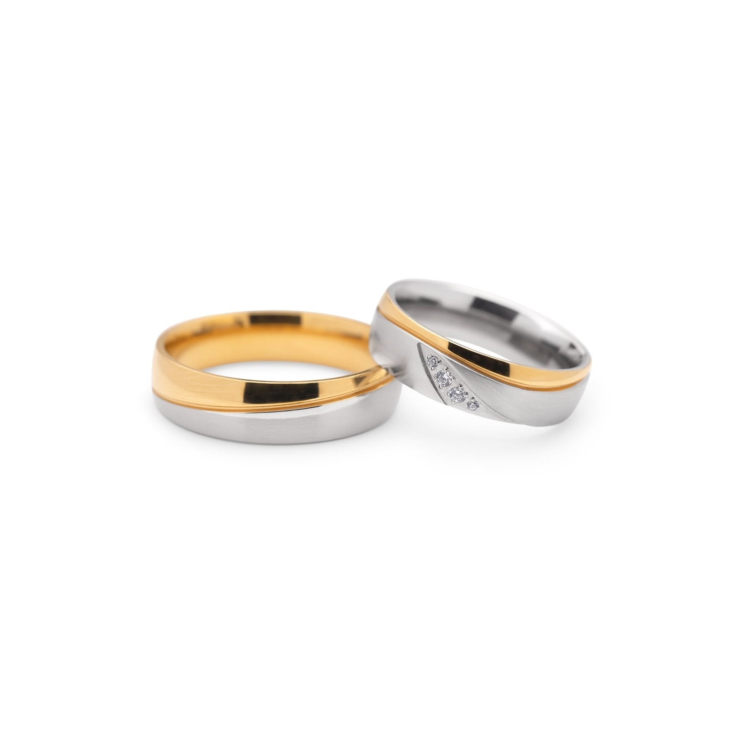 Золотые обручальные кольца с бриллиантами "VKA 102"