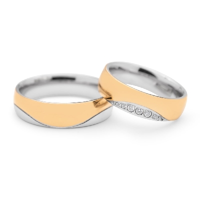 Золотые обручальные кольца с бриллиантами "VKA 097"