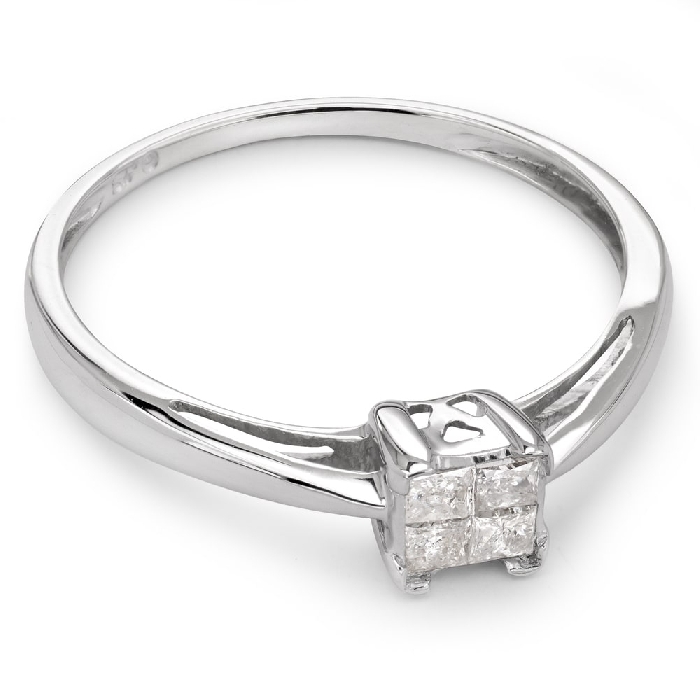 Помолвочное кольцо с алмазами "Принцессы 25"