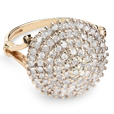 Золотое кольцо с Бриллиантами "Бриллиантовый букет 25"