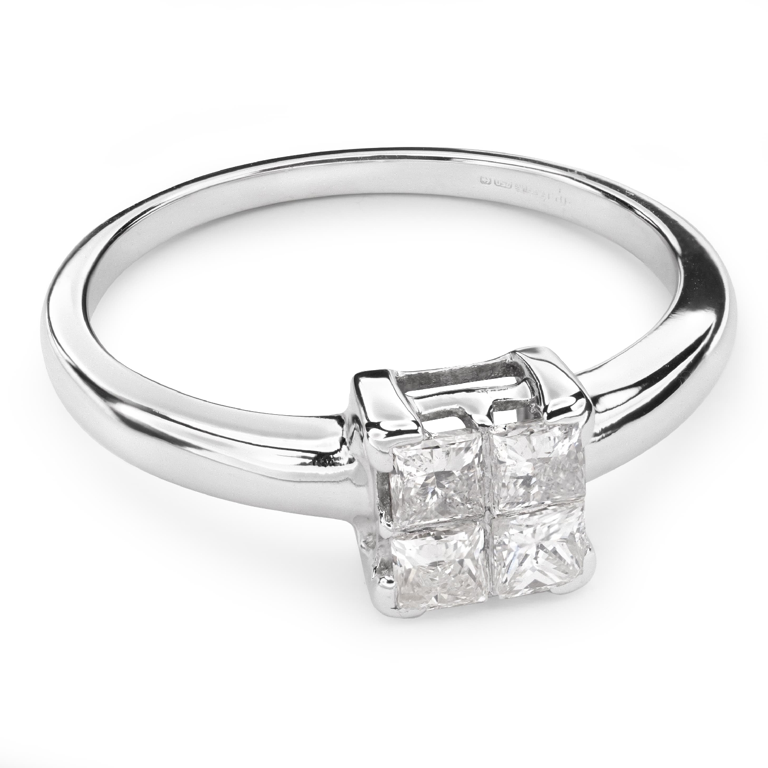 Помолвочное кольцо с алмазами "Принцессы 37"
