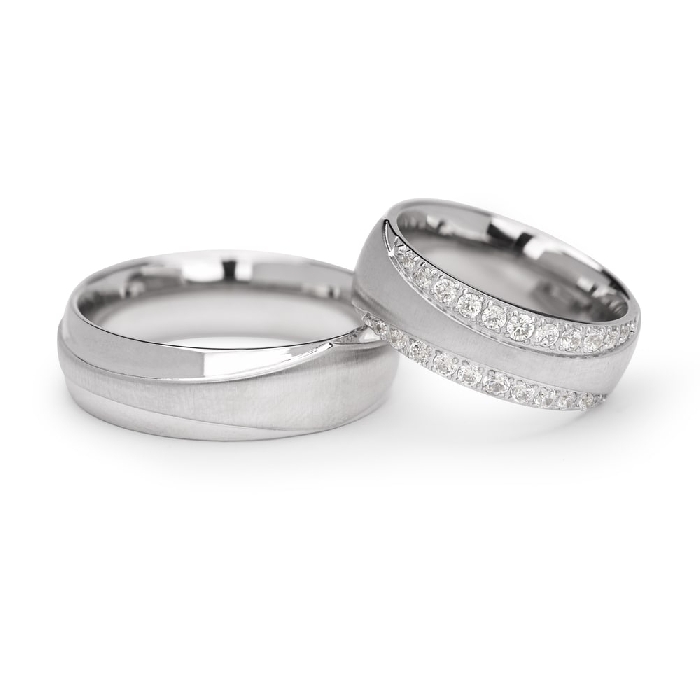Laulību gredzeni ar dimantiem "VKA 137"
