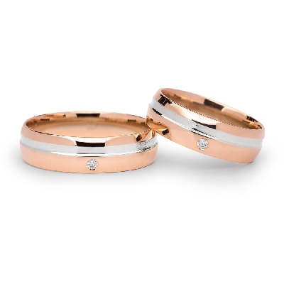 Золотые обручальные кольца с бриллиантами "VKA 302"
