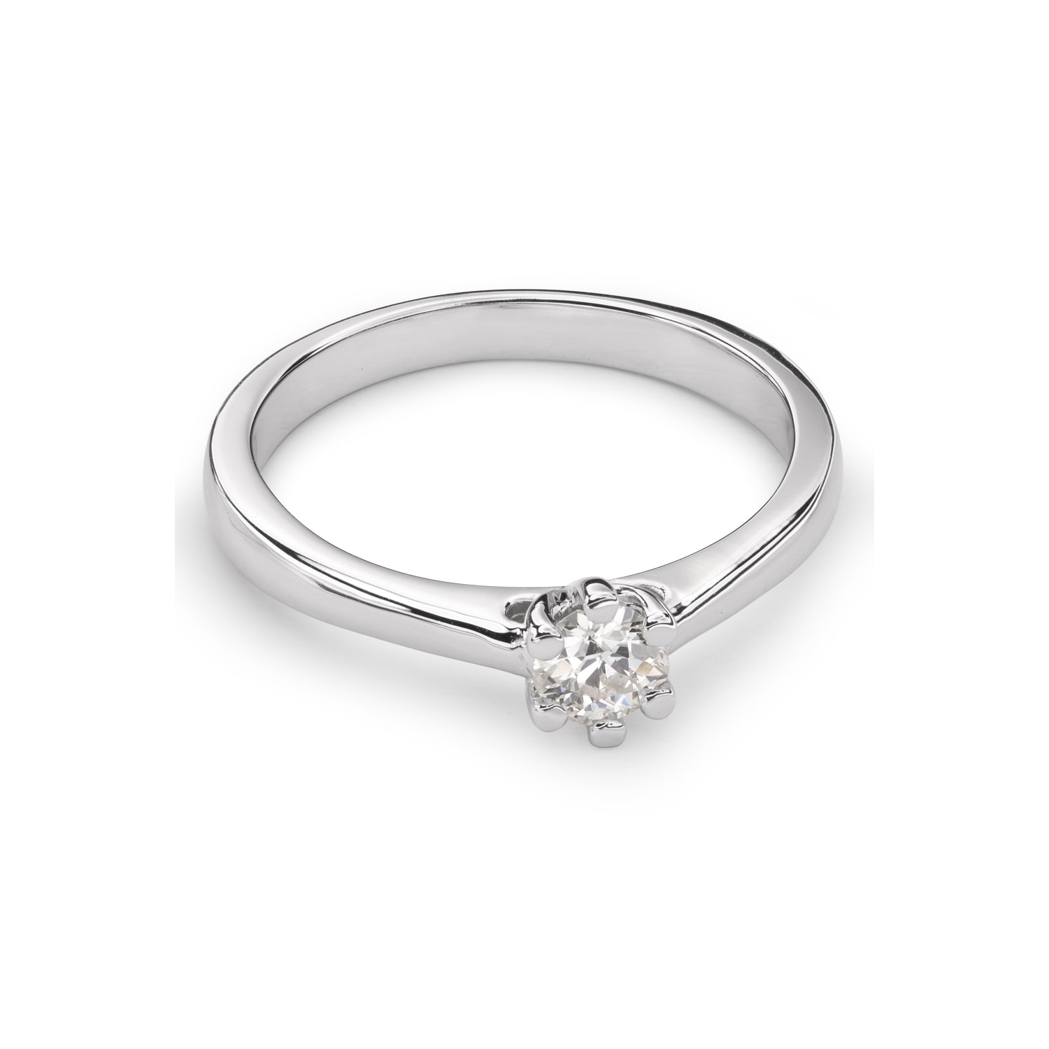 Помолвочное кольцо с Бриллиантом "Королева сердца 21"
