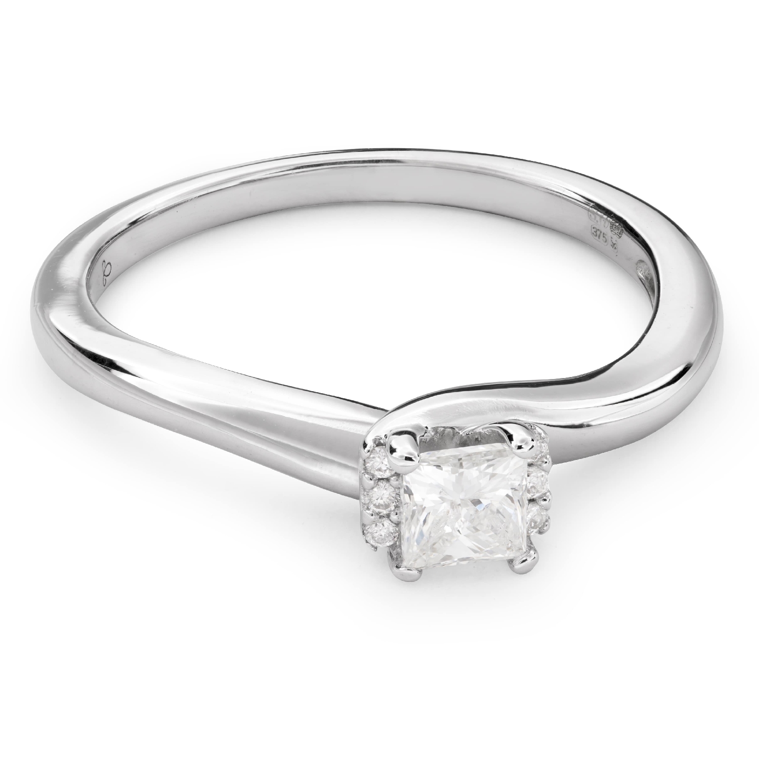 Помолвочное кольцо с алмазами "Принцесса 53"