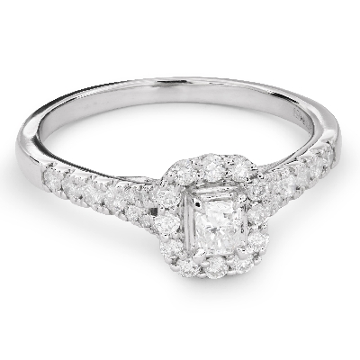 Помолвочное кольцо с алмазами "Незабываемый 14"