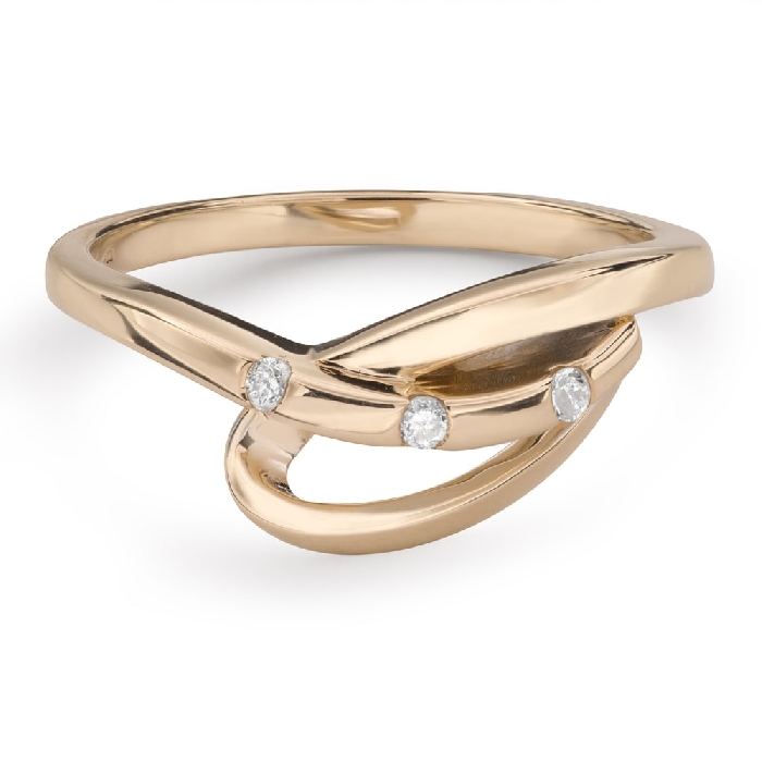 Золотое кольцо с Бриллиантами "Жизнь 34"