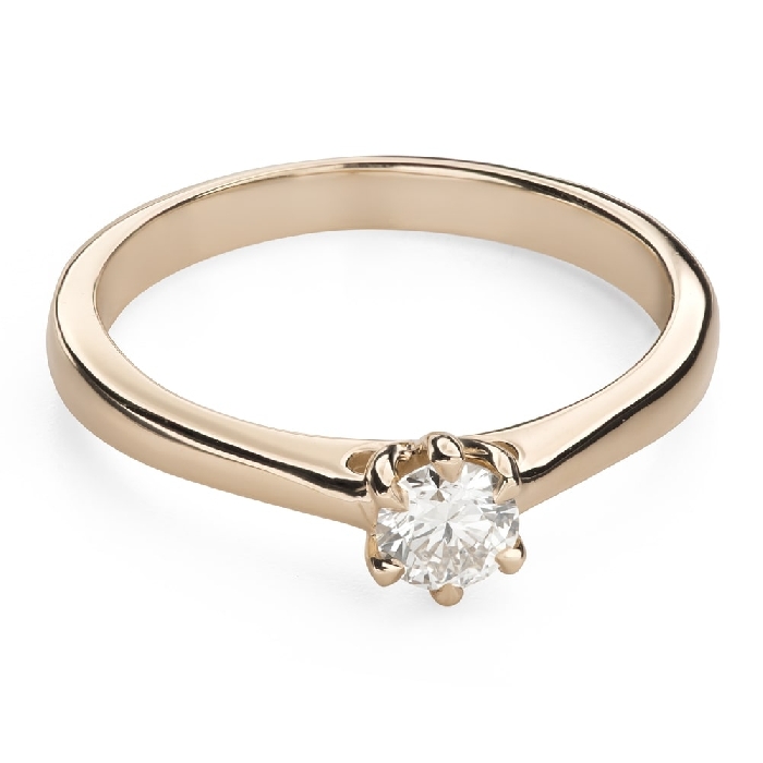 Помолвочное кольцо с Бриллиантом "Королева сердца 30"