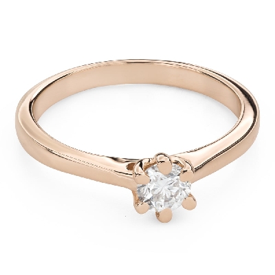 Помолвочное кольцо с Бриллиантом "Королева сердца 31"