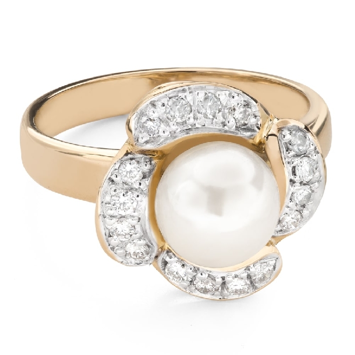 Помолвочное кольцо с Бриллиантом "Цветок 6"