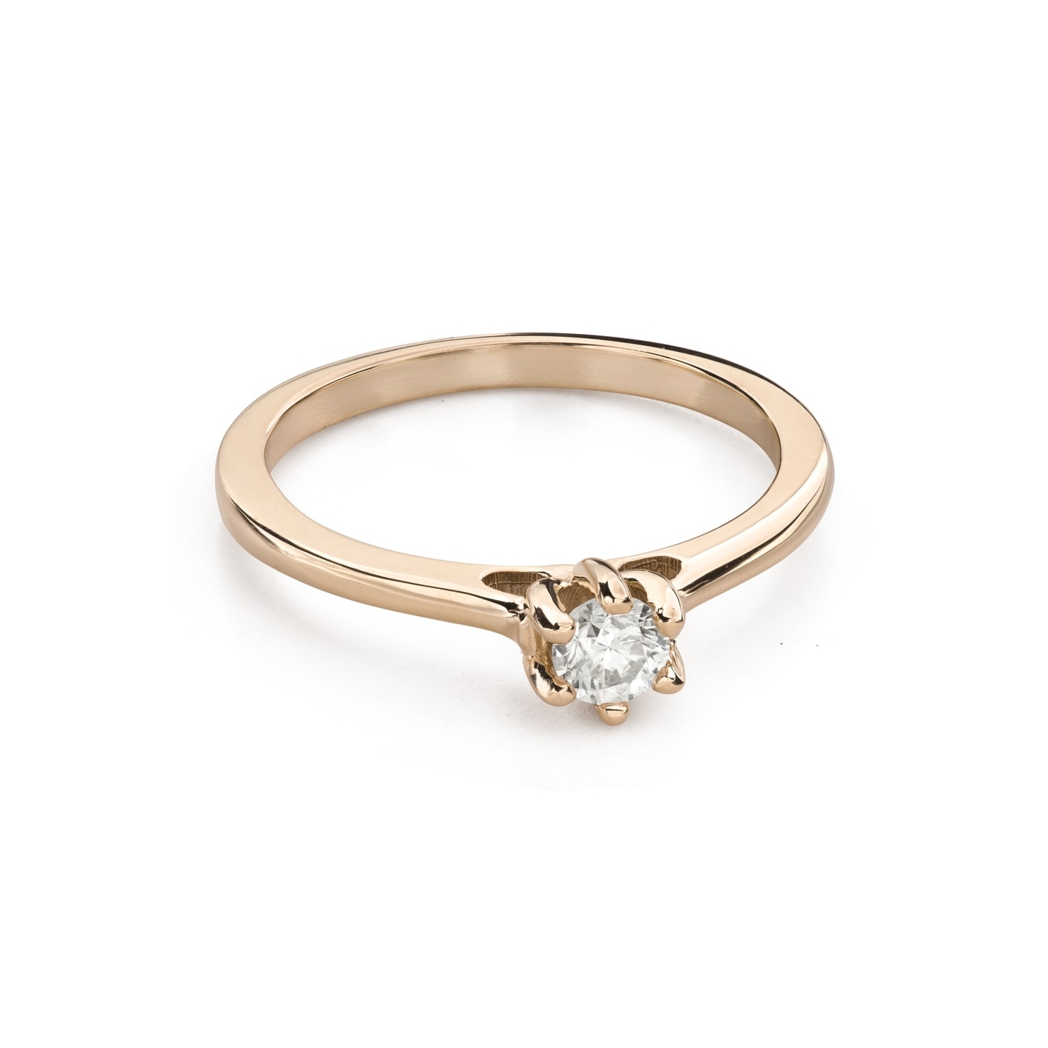 Помолвочное кольцо с Бриллиантом "Королева сердца 34"