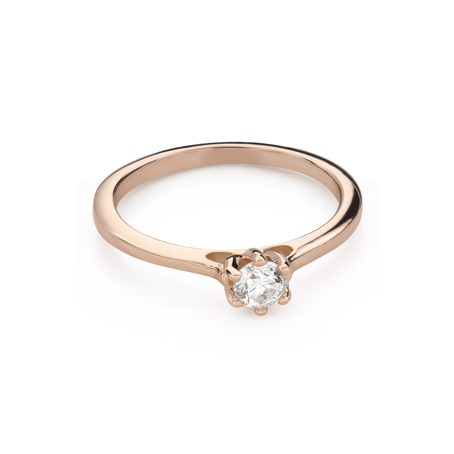 Помолвочное кольцо с Бриллиантом "Королева сердца 37"