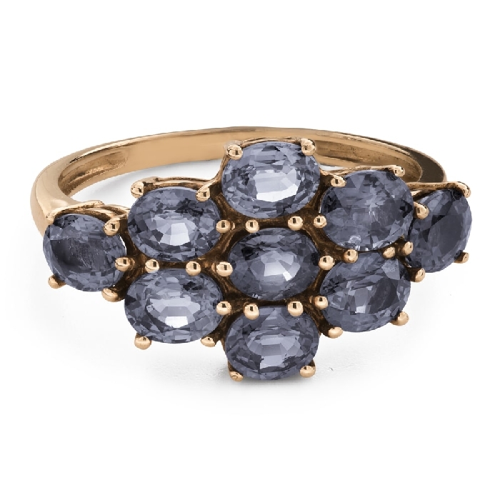 Помолвочное кольцо с драгоценными камнями "Сапфир 40"