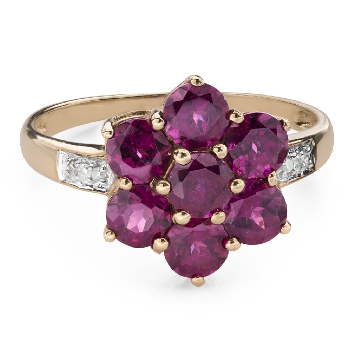 Помолвочное кольцо с драгоценными камнями "Краски 106"