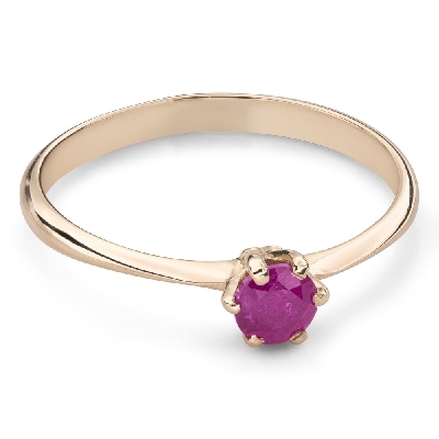 Помолвочное кольцо с драгоценными камнями "Рубин 47"