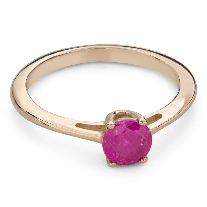 Помолвочное кольцо с драгоценными камнями "Рубин 49"